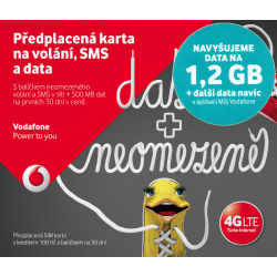 Karta na volání, SMS a data
