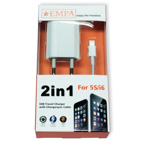 2 in 1 USB Travel Charger for 5S/i6